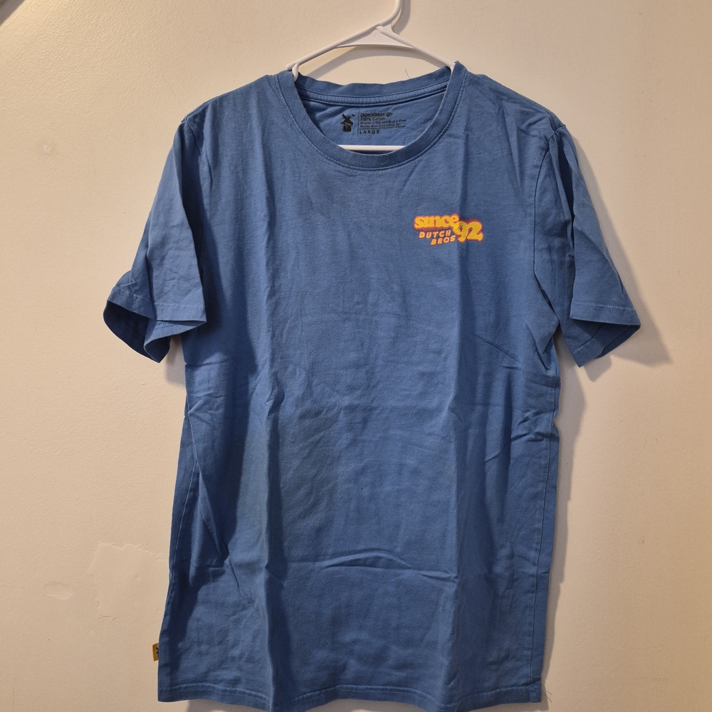 Dutch Bros Blue Tee with Orange Logo